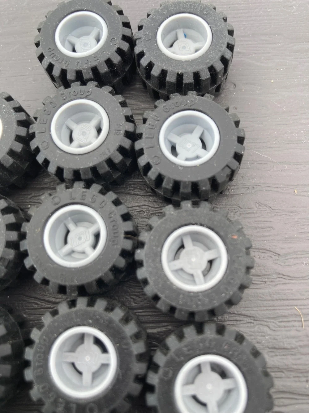Lego tires with wheels. 14 items